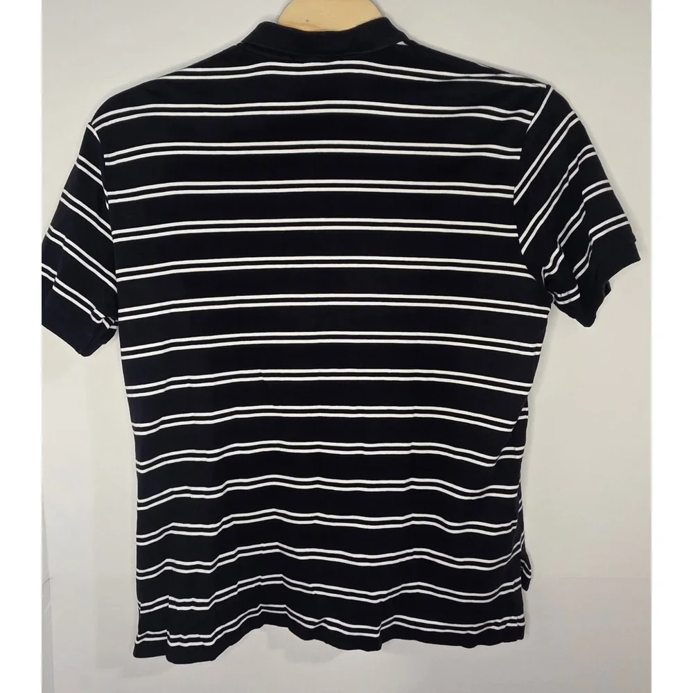 Polo Ralph Lauren Mens Size XL Black Striped Short Sleeve Polo‎